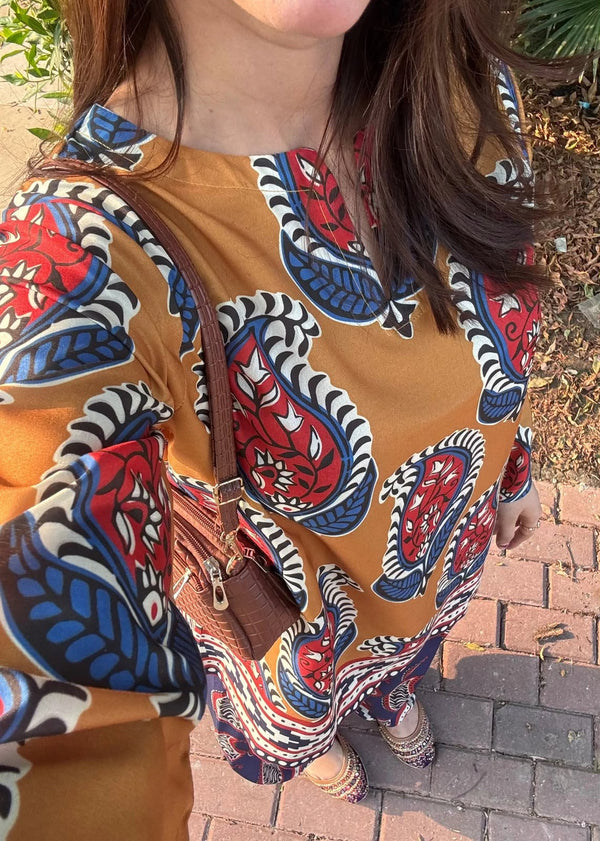Printed Kurti with Farshi trouser