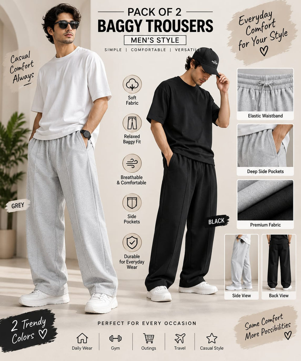 Pack of 2 – Black & Off-White