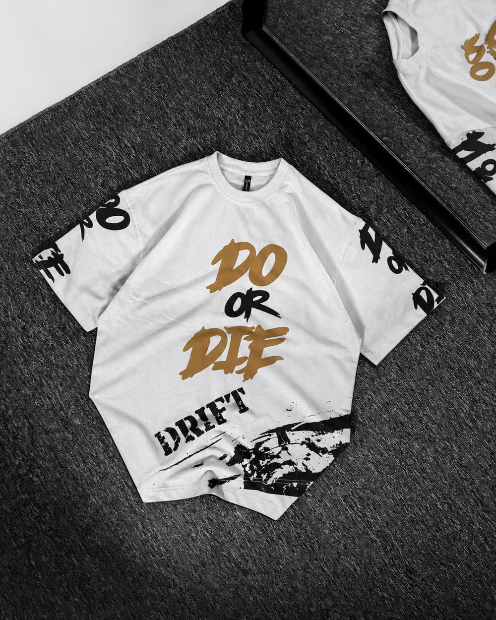 Pack Of 3 DO OR DIE Embossed Printed Dropshoulder