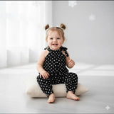 Baby Girl Polka Dot Halter Neck Jumpsuit